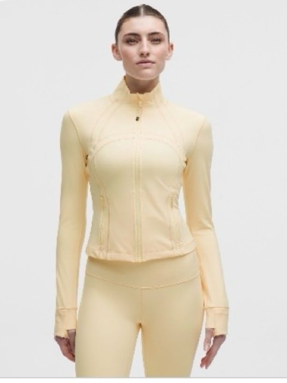 lululemon athletica Light Yellow Full-Zip Jacket